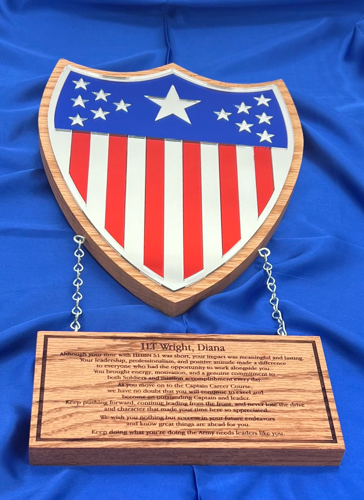 Shield plaque