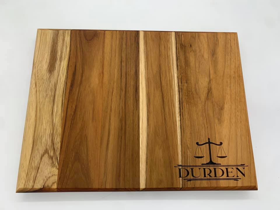 Get Your Design on our Signature Teak Cutting Board
